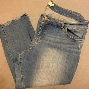 Torrid Boyfriend Slightly Distressed Cropped Jeans